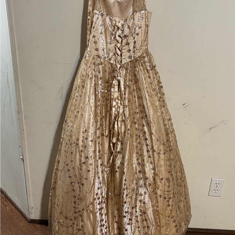 Bliss Cream Satin Dress - Picture 3 of 7